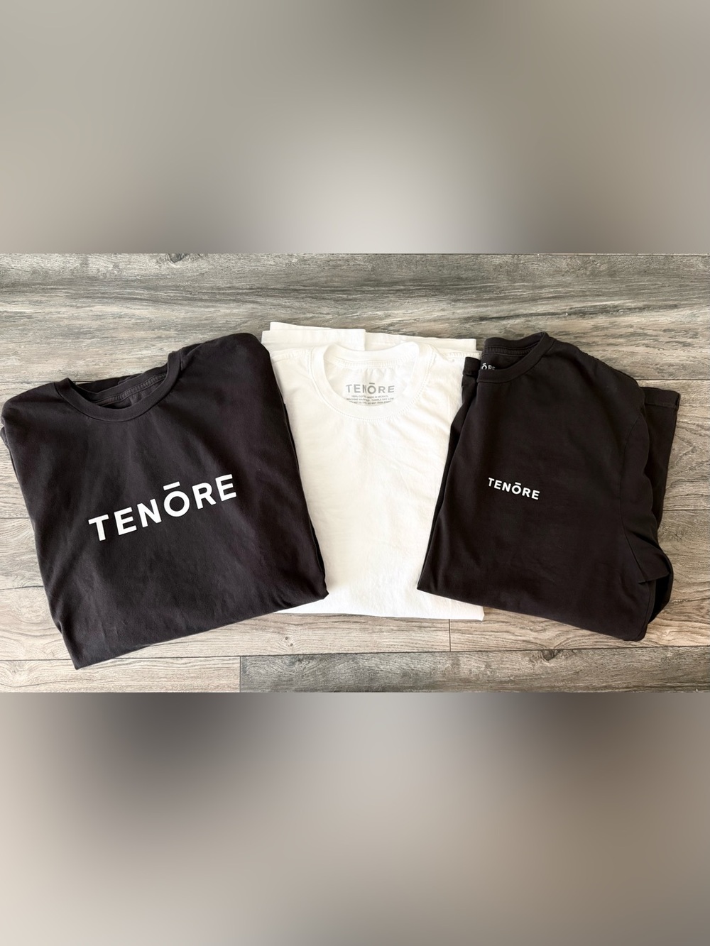 Set of 3 Tenore XL shirts- vintage black and white